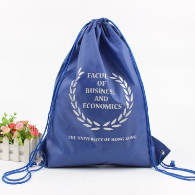 China Gym Folding Waterproof Non-Woven Recycling Bag Customized Gift Twine Handbag Shoe Dust Drawstring Promotional Printed Double Backpack for sale