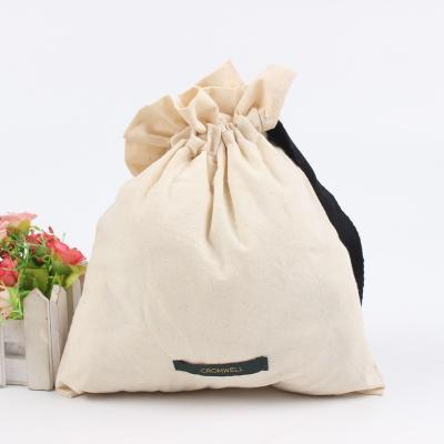 China Promotional Customized Folding Canvas Double String Storage Bag Gym Bag Waterproof Shoe Dust Drawstring Backpack Wholesale for sale