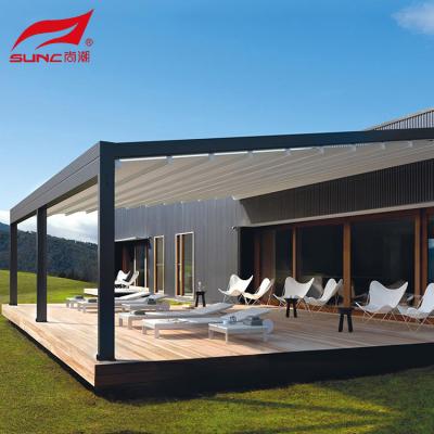 China Easily Assembled PVC Fabric Bioclimatic Outdoor Waterproof Roof Top Tent Easily Assembled Pop Up Pergola for sale