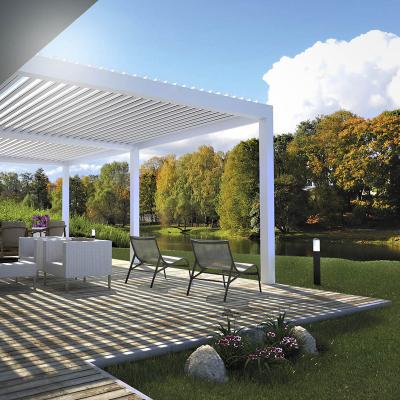 China Easily Assembled Easily Assembled SUNC Modern Outdoor Waterproof Motorized Aluminum Pergola for sale