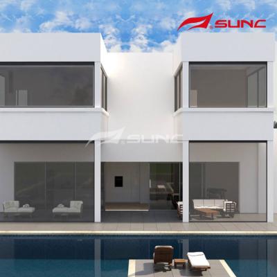 China SUNC Motorized Curtain Roller Blind Motorized Outdoor Garden Shade Roller Zipper Screen Blinds Vertical Fabric Curtain Roller Blinds for sale