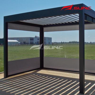 China Country Country SUNC Customized Exterior Motorized Zippered Window Blinds Screen Zipper Track Shade Manufacturing for sale