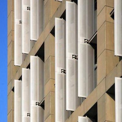 China Commercial Buildings Commercial Buildings Building Aluminum Facade Slat Canopy Sun Fence System for sale