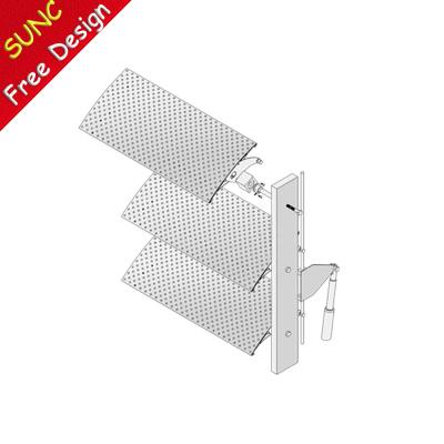 China Modern Building Facade Solar Panels Control System Modern Aluminum Sun Canopy for sale