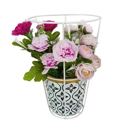 China Eco - Friendly Cheap Price Factory Making Cement Flower Pot Metal Planters Stand Up For Sale for sale