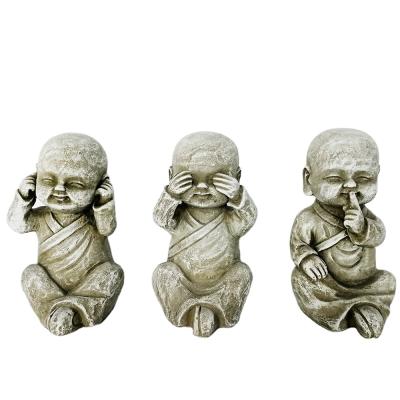 China 3/s Eco - Friendly Handmade Monk Figurine Statue For Outdoor Garden Decoration for sale