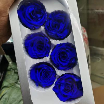 China New Home Deco Wholesale Preserved Eternal Eternity Flower Rose Heads From China 4-5cm Stabilized Roses for sale