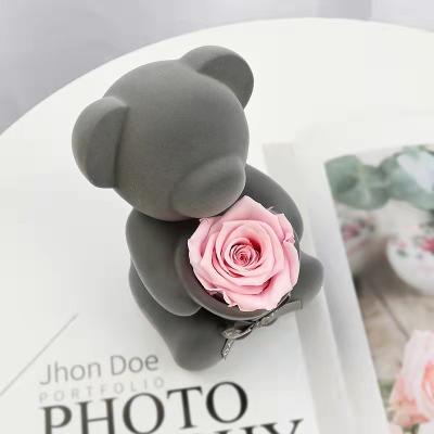 China Green Environmental Protection Beautiful Rose Flower Long Lasting Eternal Preserved High Quality Rose In Box Acrylic Infinity Mounted Box for sale