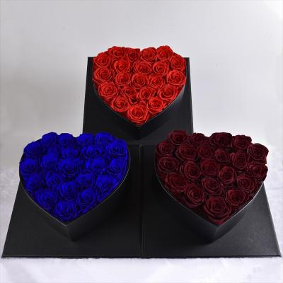 China Wholesale 100% Natural Fresh Flower Europe Real Style Dry Rose Home Decoration Valentine's Day Gift Preserved Flowers Bouquet Eternal for sale