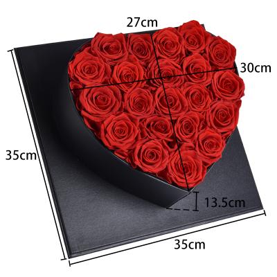 China Wholesale 100% Real Fresh Flower Natural Handmade DIY Preserved Flowers Box Forever Steady Everlasting Flowers Valentine Gifts Eternal Roses Rose for sale