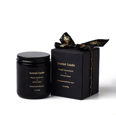 China Romantic Natural Wholesale Private Label Gift Decorations Modern Packaging Aromatherapy Jar Luxury Soy Wax Dried Flowers Scented Candle for sale