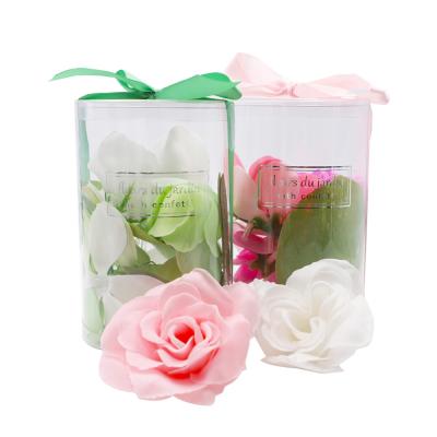 China Hot Sale Colorful Beautiful Rose Bouquet Artificial Gift Box Cleanser Whitening Bath Making Soap Flower For Skin Care for sale