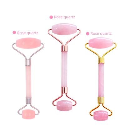 China High Quality Hot Sale Rose Quartz Roller Jade Roller Kit Massage Jade Facial Roller For Dark Circles Anti Wrinkle Removal for sale