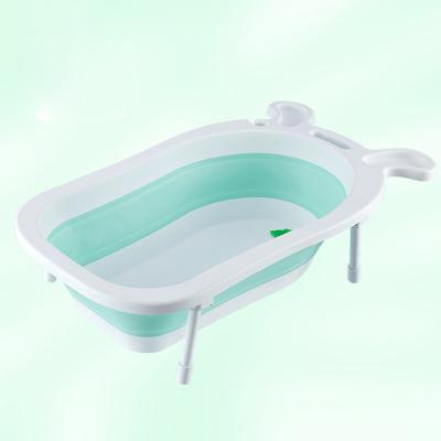 China Bathing Easy Storage Kids Bathing Foldable Plastic Wash Tub Baby Bathtub for sale