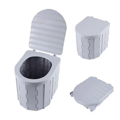 China Portable Mini Emergency Potty Removable Lid Modern Outdoor Foldable Caravan Plastic Toilet For Camp for sale