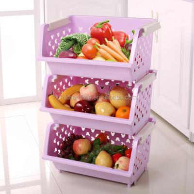 China Manufacturer Sustainable Storage And Organizer PP Plastic Fruit Basket for sale