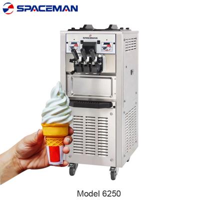 China Snack Factory Astronaut Floor Standing Ice Cream Machine Twin Twist Ice Cream Maker Machine for sale