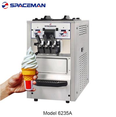 China Desktop Snack Food Factory CE ETL Industrial Soft Serve Ce Approved 2+1 Twist Ice Cream Machine for sale