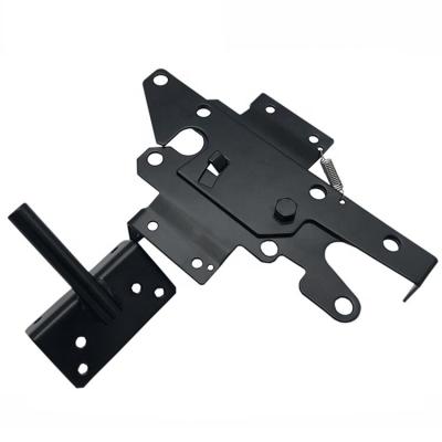 China Modern OEM Accepted Black Safety Pool Gate Mail Kit Spring Stainless Steel Wood Latch Fence Vinyl Fence Gate Latch for sale