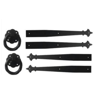 China Traditional Bases Screw Mounted 4 Handle Hinges+2 Decorative Roller Garage Door Hardware for sale