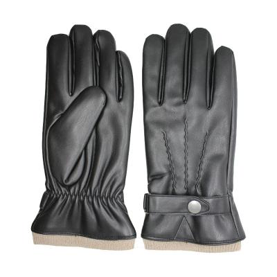 China Simple Man's Winter Sheep Leather PU Leather Gloves For Training for sale