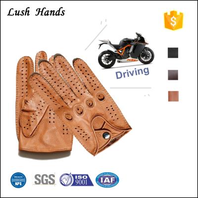 China Motorcycle Leather Gloves Men's Deerskin Leather Gloves Brown Locomotive Models Outdoor Sports Racing Gloves for sale