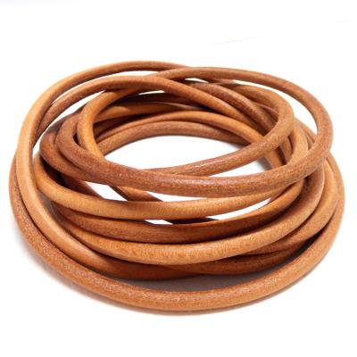 China Genuine Cowhide 2mm 5mm 7mm Around Rope Leather Round for sale