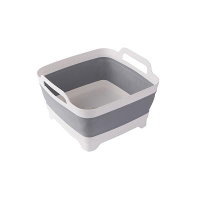 China Without Faucet Organizer Collapsible Kitchen Wash Multifunctional Vegetable Go Down Basin Drain Filter Food Storage Fruit Floding Drain Basket for sale