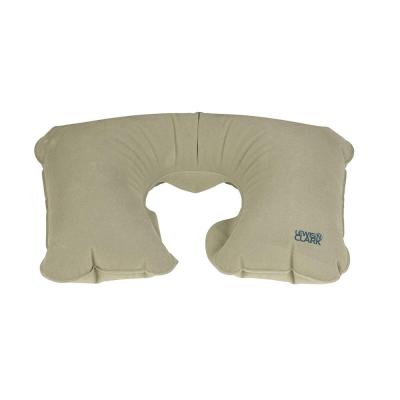 China Ningbo PROWIN Inflatable PVC Comfortable Air Velvet Travel Inflatable U Shaped Neck Pillow For Airplanes Sleeping for sale