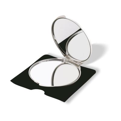 China Foldable magnifying magnifying round double side makeup metal mirror bling pocket aluminum mirror for sale