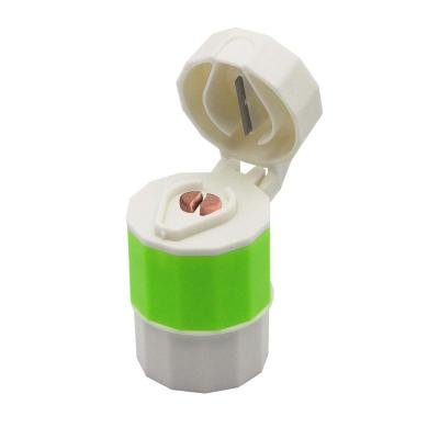 China Nignbo Eco-Friendly Weekly Pill Organizer 4 in 1 Multifunctional Round Pill Divider Crusher Plastic Pill Cutter Box for Medicine for sale