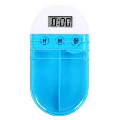 China Eco-Friendly Weekly Plastic Electronic Daily Pill Box Pill Box Mini Portable Pill Alarm Organizer Pill Reminder Timer Digital Pill Box for sale