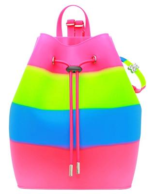 China Custom Rainbow Waterproof Colorful Bag Leisure Travel Jelly Silicone Scented Multicolor Drawstring Backpack Swimming Bucket for sale