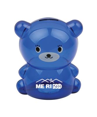 China Custom Hot Selling Gift Transparent Cute Animal Bear Shape Money Saving Box Plastic Coin Bank For Kids Promotion for sale