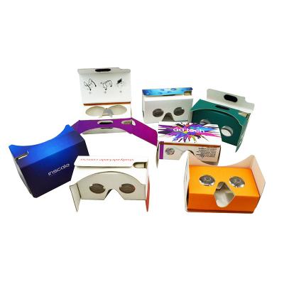 China Movie Watching 3D Rapid Production Customized Logo Printing Vr Headset Cardboard 2.0 Vr for sale