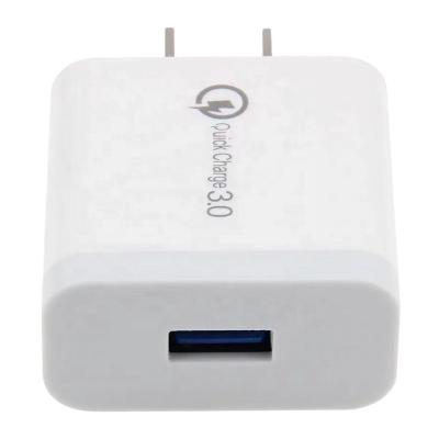 China QC 3.0 Fast Quick Charge 3.0 Mobile Phone Charger Us Plug In Wall Usb Charger Qc3.0 Adapter for sale