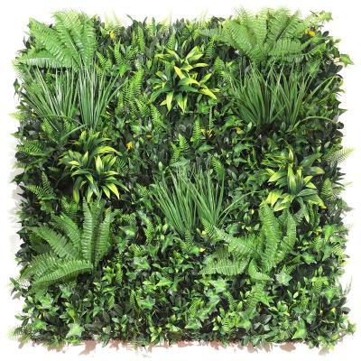 China 1x1m Wall 3D Design Stage Layout Anti-UV Decorative Plastic Grass Plants Artificial Plant for sale