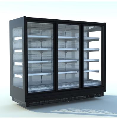 China DDW Series Single-Temperature Commercial Glass Door Multi-deck Display Cabinet Freezer for sale