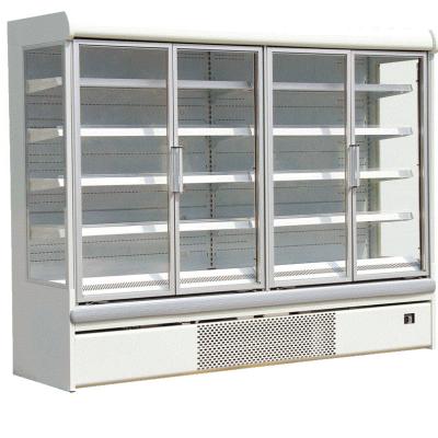 China Single-Temperature Commercial Glass Front Open Refrigerator Showcase Used In Supermarket / Convenience Store For Beverage Display for sale