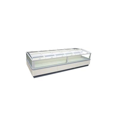 China Wholesale Commercial Deep Single-temperature Combine Display Counters Island Freezer Supermarket Refrigeration for sale