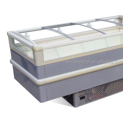 China Single-temperature Plug In Island Freezer Supermarket Display Fridge Self Containing Dual Temperature Island Freezer for sale