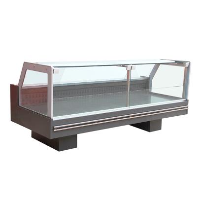 China Environmental Friendly Supermarket Glass Serving Counte Cabinets For Food Display for sale