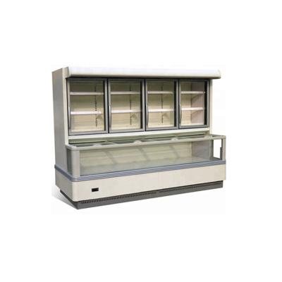 China Commercial Single-temperature Combination Refrigerator And Freezer Showcase For Supermarket for sale