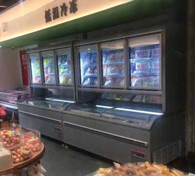 China Single-temperature ice cream and frozen food showcases cabinet combination freezer DCK series for sale