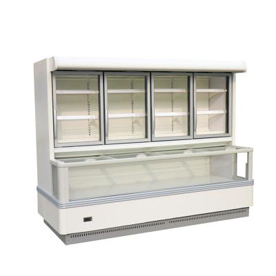 China Single-temperature Commercial Supermarket Refrigerator Freezer Energy Saving Combo Display Cabinet for sale