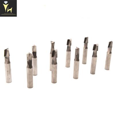 China Ultra Precision Two Flute PCD End Mill Tools Mill Cutter Maker Jewelry Cutting Diamond Tools End Mill Machine Tool CNC for sale