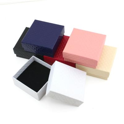 China Handmade Multi Sorts Colored Diamonds Pattern Jewelry Boxes Square Gift Boxes For Jewelry Earrings Necklaces for sale