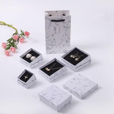 China INS Handmade Marbled Necklace Jewelry Packaging Box Lipstick Perfume World Cover Gift Box High Quality Accessories for sale