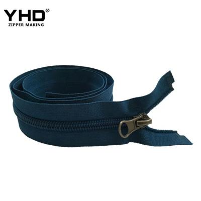 China No.5 Open End Nickel Free Nylon 60cm Wholesale Zipper For Clothes With Standard Thumb Slider for sale