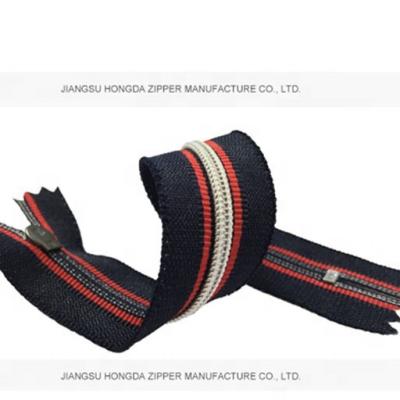 China Customized Factory Price 5# End End Nickel Free Special Nylon Zipper With Colorful Strip for sale